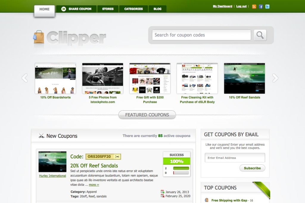 Clipper Coupons Theme